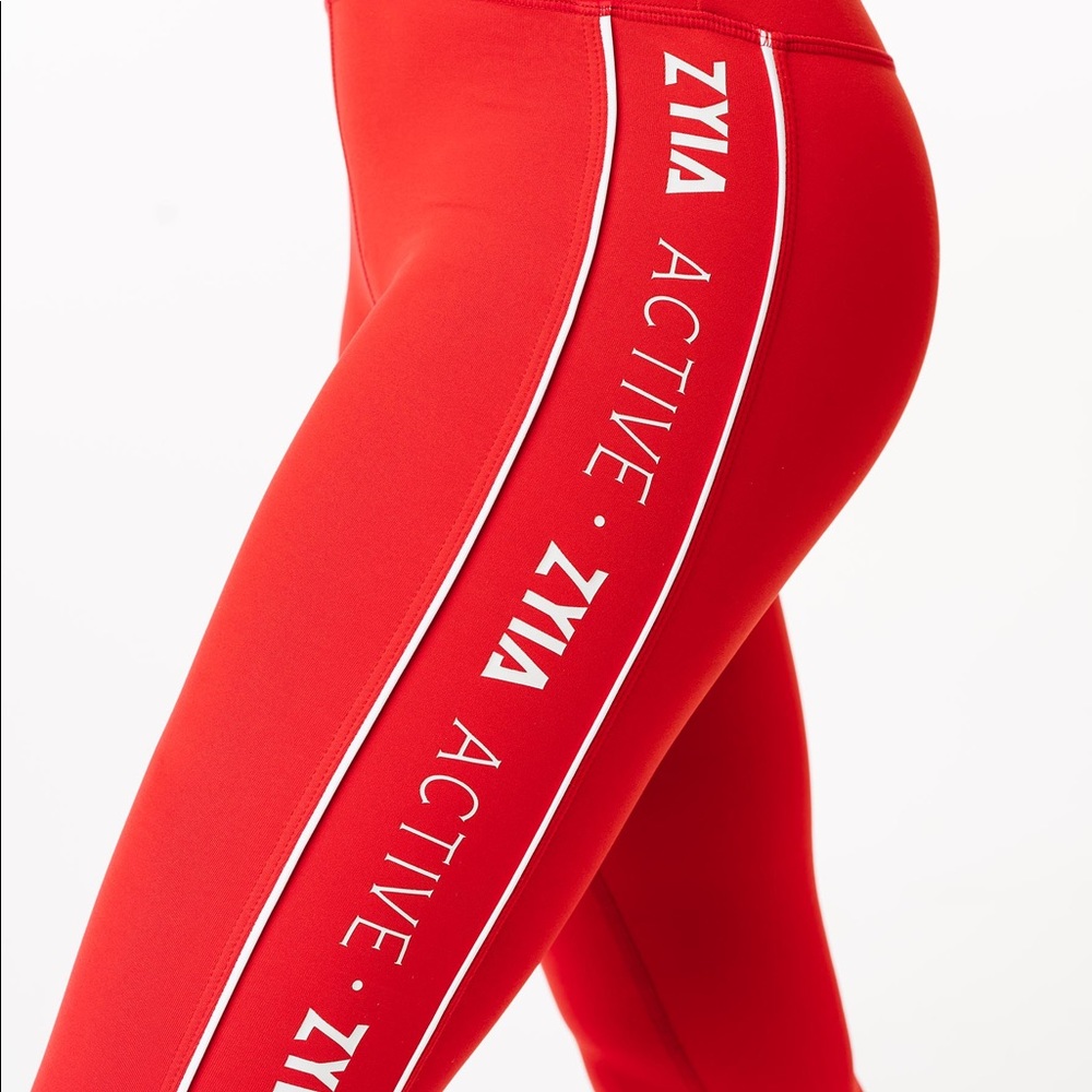 Red Logo Stripe Light n Tight Hi-Rise Legging 28"